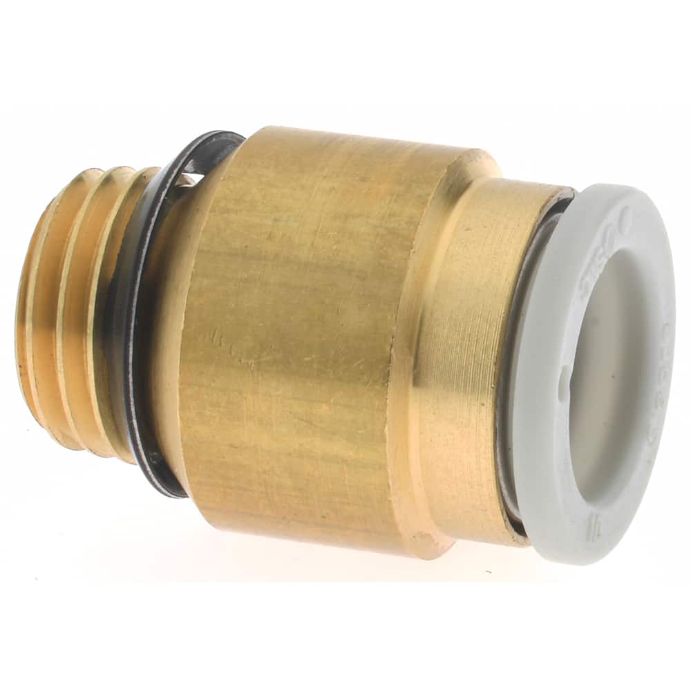 Push-to-Connect Tube Fitting: Male Connector Hex Socket, 1/4" Thread