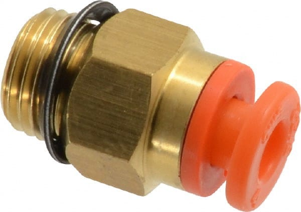 Push-to-Connect Tube Fitting: Connector, 1/8" Thread, 5/32" OD