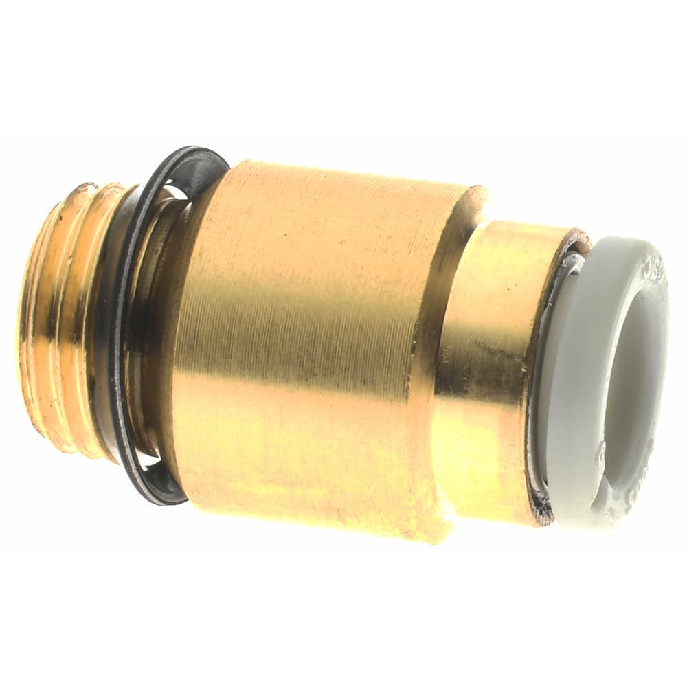 Push-to-Connect Tube Fitting: Male Connector Hex Socket, 1/8" Thread