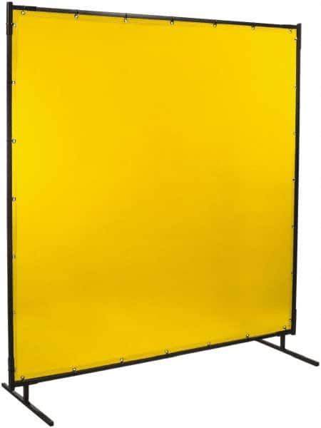 8 Ft. Wide x 6 Ft. High x 3/4 Inch Thick, 14 mil Thick Transparent Vinyl Portable Welding Screen Kit