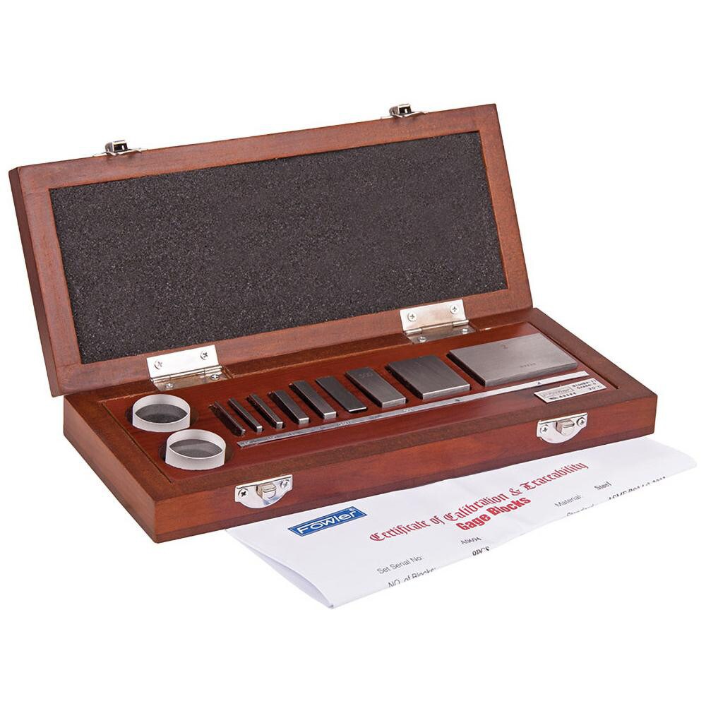 Gage Block Set: 0.0625 to 2'' Range, 9 Pc, Steel