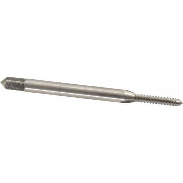 Straight Flute Tap: #2-64 UNF, 3 Flute, Plug Chamfer, 2B Class of Fit, HSS, Bright/Uncoated Finish