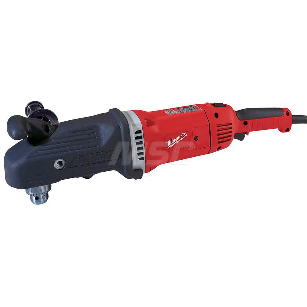Electric Drill: 1/2" Keyed Chuck, Angled