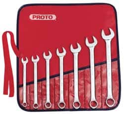 PROTO J1200HASD Combination Wrench Set: 7 Pc, Inch 