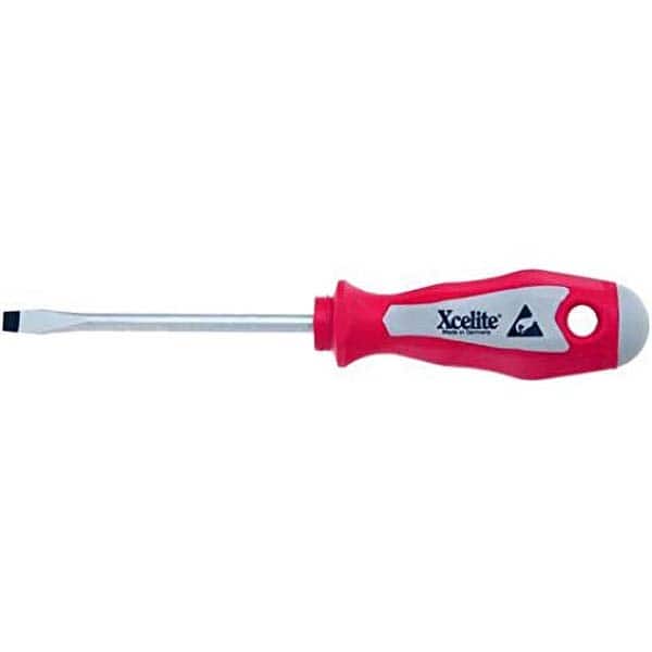 Slotted Screwdriver: 1/4" Width, 7-7/8" OAL
