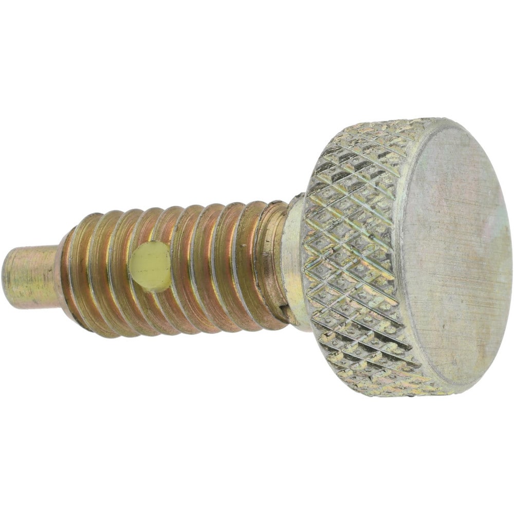 5/16-18, 5/8" Thread Length, 0.154" Max Plunger Diam, 1 Lb Init to 6 Lb Final End Force, Knob Handle Plunger