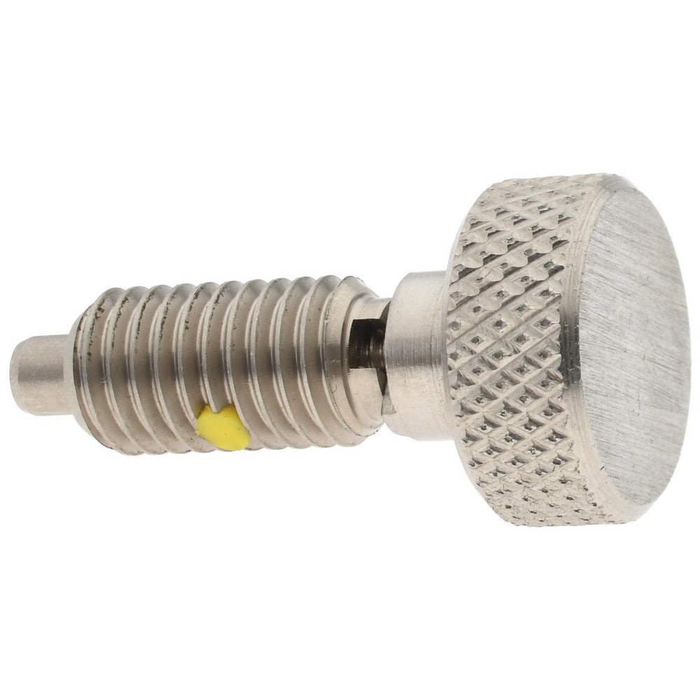 M10x1.5, 3/4" Thread Length, 0.19" Max Plunger Diam, 1 Lb Init to 8 Lb Final End Force, Knob Handle Plunger