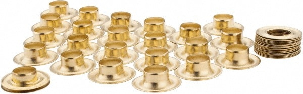 1/2" ID, 1/2" Length Under Flange, Brass Grommet