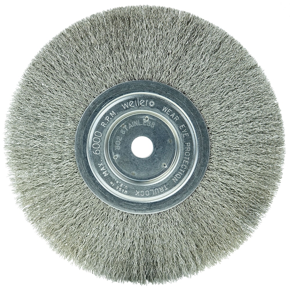 Weiler 1795 Wheel Brushes; Outside Diameter (Inch): 8 ; Arbor Hole Style: Round ; Filament Wire Diameter Range: 0.0100-0.0199 Image