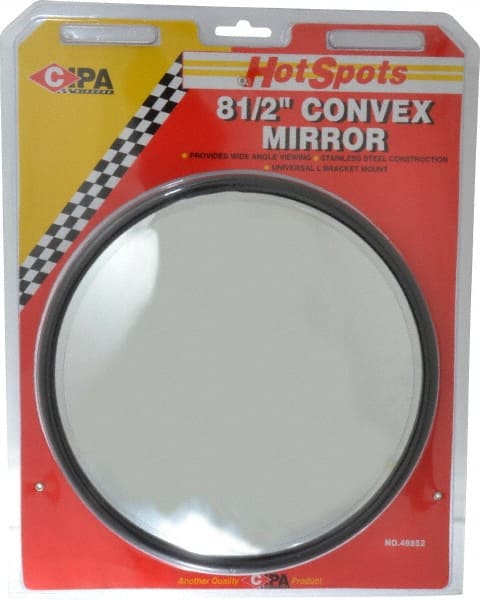Value Collection 48852 Automotive Full Size Convex Round Mirror with L Bracket 