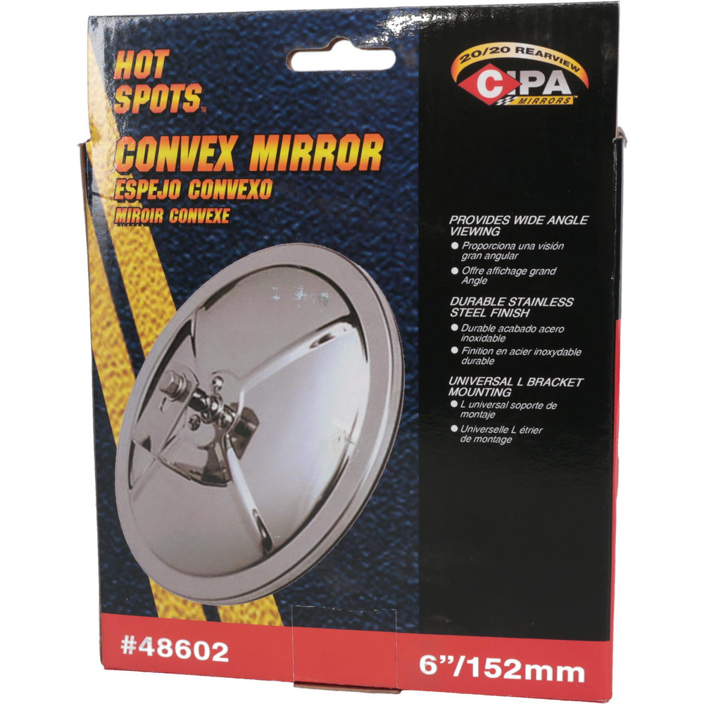 Value Collection - Automotive Full Size Convex Round Mirror with L ...