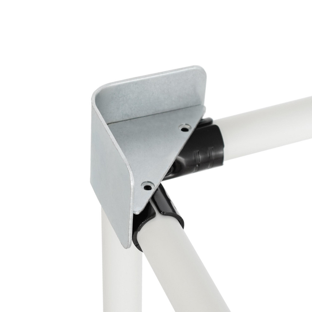 Framing Pipe Fittings & Connectors: Product Type: Corner Support; Material: Galvanized Iron, Steel; Compatible Pipe Shape: Round