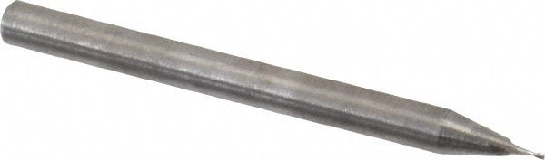 RobbJack SS-2-016 Square End Mill: 1/64 Dia, 0.024 LOC, 1/8 Shank Dia, 1-1/2 OAL, 2 Flutes, Solid Carbide Image