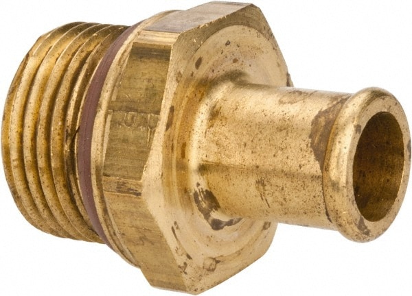 Parker 68HB-10-MI27 5/8 x M27 Pipe, 150 psi, Brass ISO Port Adapter Image