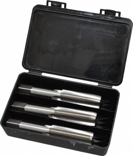 Value Collection MSC-04488177 Tap Set: 7/8-14 UNF, 4 Flute, High Speed Steel, Bright Finish Image