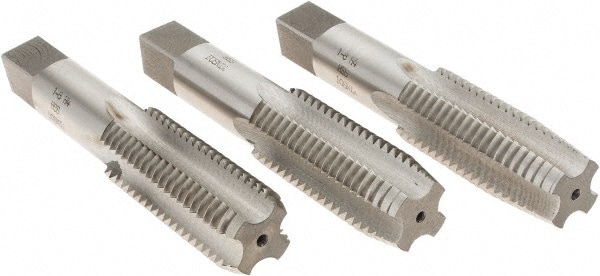 Value Collection MSC-04489043 Tap Set: 1-8 UNC, 4 Flute, High Speed Steel, Bright Finish Image