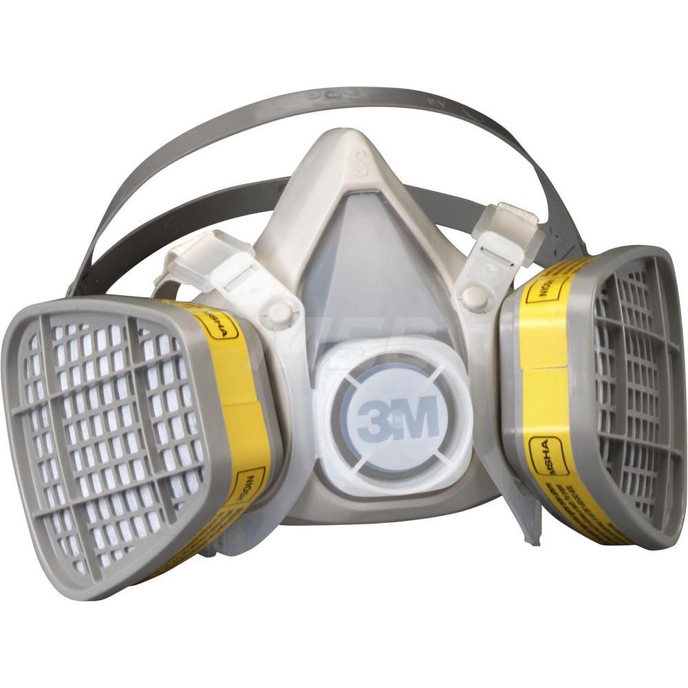 3M - Half Facepiece Respirator with Cartridge: Small, Thermoplastic ...