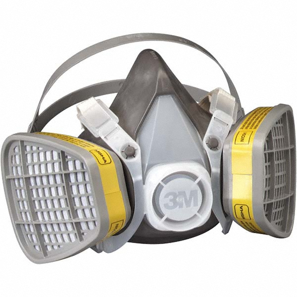 3M Size L, Thermoplastic Elastomer, Half Mask Facepiece Respirator
