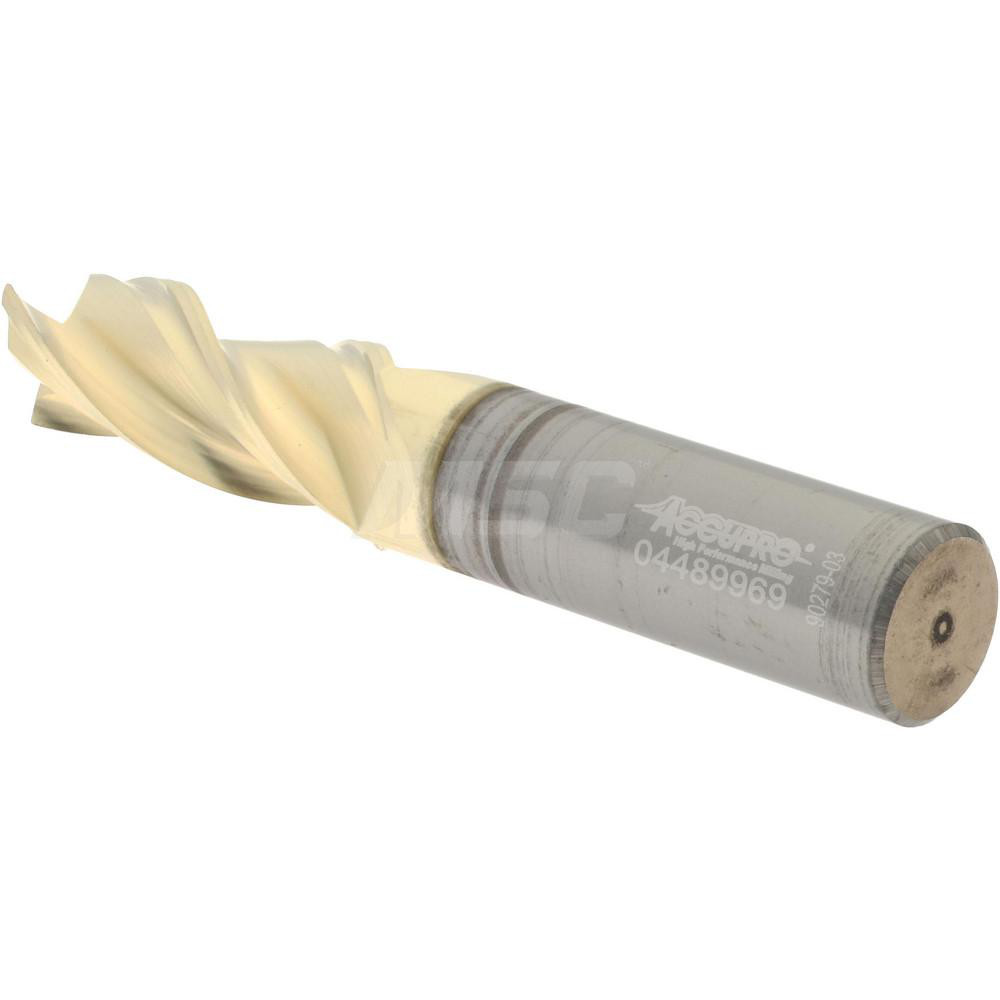 Accupro Square End Mill 1/2" Dia, 11/4" LOC, 3 Flute, Solid Carbide