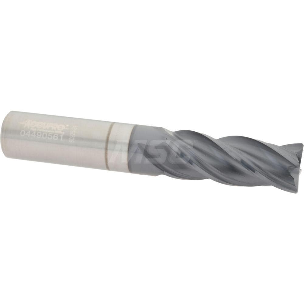 Accupro 4465000C11 Corner Chamfer End Mill: 0.5" Dia, 1.25" LOC, 4 Flute, 0.015" Chamfer Width, Solid Carbide 