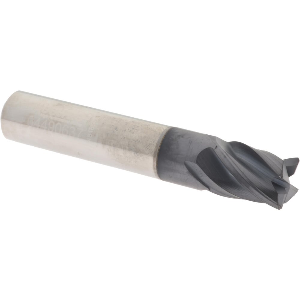 Accupro 446S4375C11 Corner Chamfer End Mill: 0.4375" Dia, 0.5625" LOC, 4 Flute, 0.015" Chamfer Width, Solid Carbide 