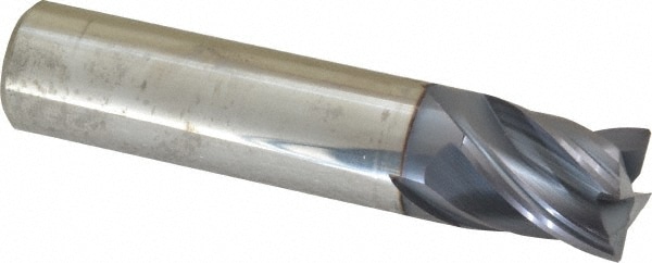 Accupro 446S6250C11 Corner Chamfer End Mill: 0.625" Dia, 0.75" LOC, 4 Flute, 0.015" Chamfer Width, Solid Carbide 