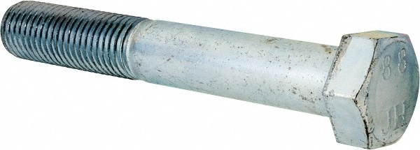 Hex Head Cap Screw: M24 x 3.00 x 160 mm, Grade 8.8 Steel, Zinc-Plated