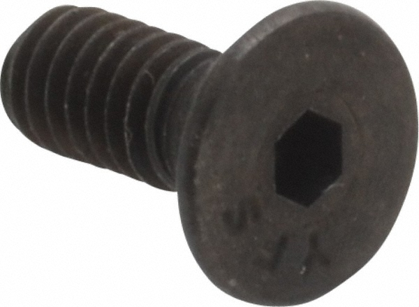 Value Collection 721090PR Flat Socket Cap Screw: #8-32 x 7/16" Long, Alloy Steel, Black Oxide Finish Image