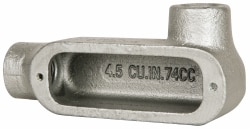 Cooper Crouse-Hinds LR50M Form 5, LR Body, 1/2" Trade, Rigid Malleable Iron Conduit Body Image