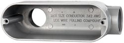 Cooper Crouse-Hinds LB45 Form 5, LB Body, 1-1/4" Trade, IMC, Rigid Aluminum Conduit Body 