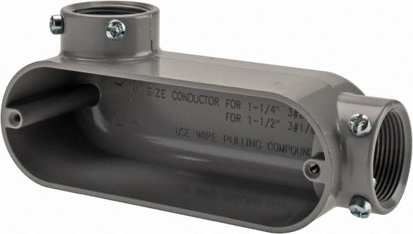 Cooper Crouse-Hinds LL45 MT Form 5, LL Body, 1-1/4" Trade, EMT, IMC, Rigid Aluminum Conduit Body 