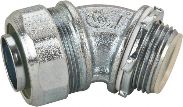 Cooper Crouse-Hinds LTBK10045 Conduit Connector: For Liquid-Tight, Malleable Iron, 1" Trade Size 