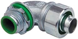 Cooper Crouse-Hinds LTBK5090 Conduit Connector: For Liquid-Tight, Malleable Iron, 1/2" Trade Size 