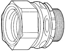 Cooper Crouse-Hinds CG100 560 0.45 to 0.56" Liquidtight Straight Strain Relief Cord Grip 