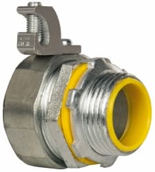 Cooper Crouse-Hinds LTB100G Conduit Connector: For Liquid-Tight, Malleable Iron, 1" Trade Size 