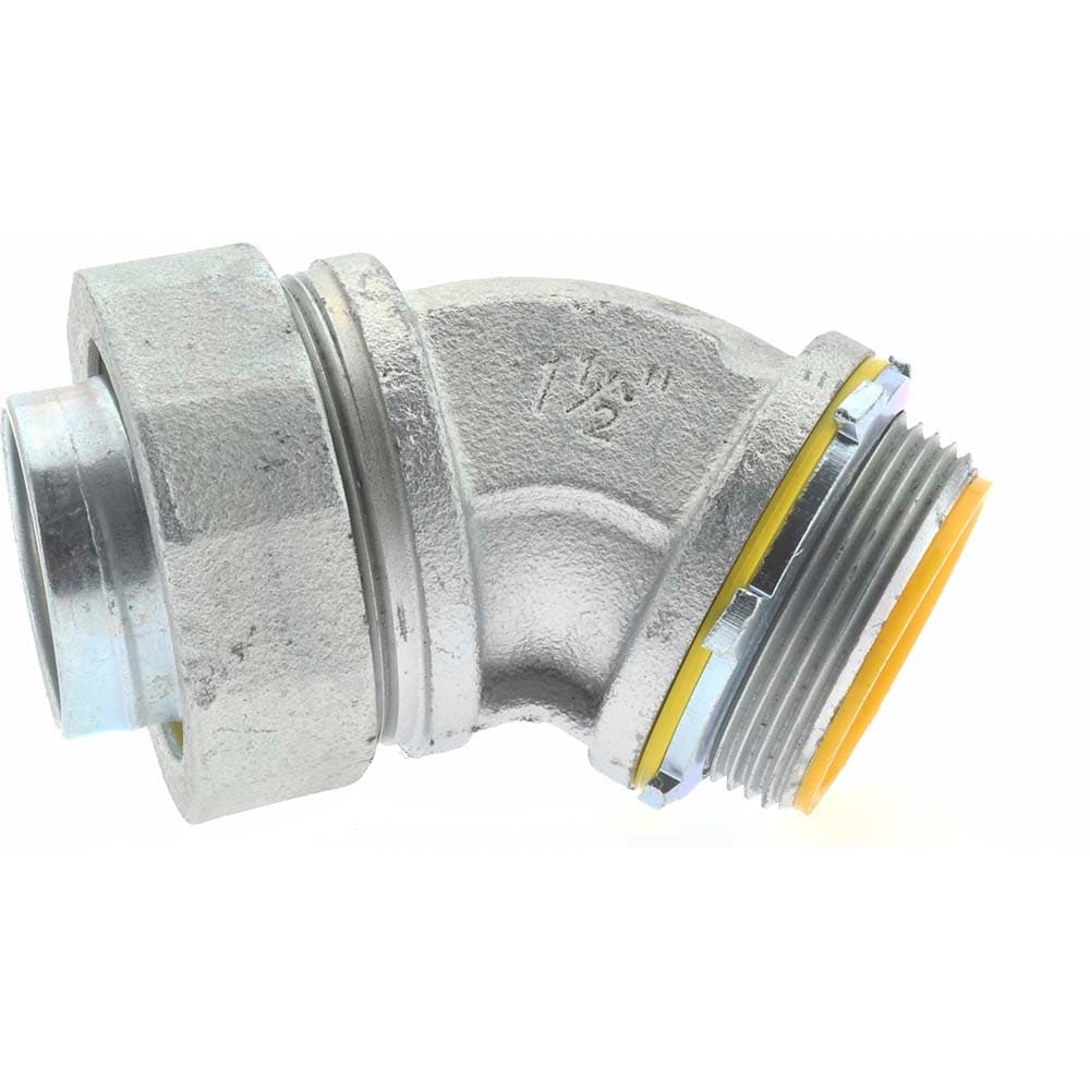 Cooper Crouse-Hinds LTB15045 Conduit Connector: For Liquid-Tight, Malleable Iron, 1-1/2" Trade Size Image