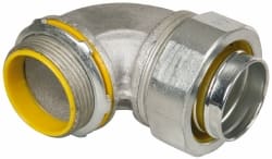 Cooper Crouse-Hinds LTB15090 Conduit Connector: For Liquid-Tight, Malleable Iron, 1-1/2" Trade Size 