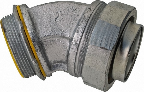 Cooper Crouse-Hinds LTB20045 Conduit Connector: For Liquid-Tight, Malleable Iron, 2" Trade Size 