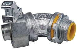 Cooper Crouse-Hinds LTB5045G Conduit Connector: For Liquid-Tight, Malleable Iron, 1/2" Trade Size Image