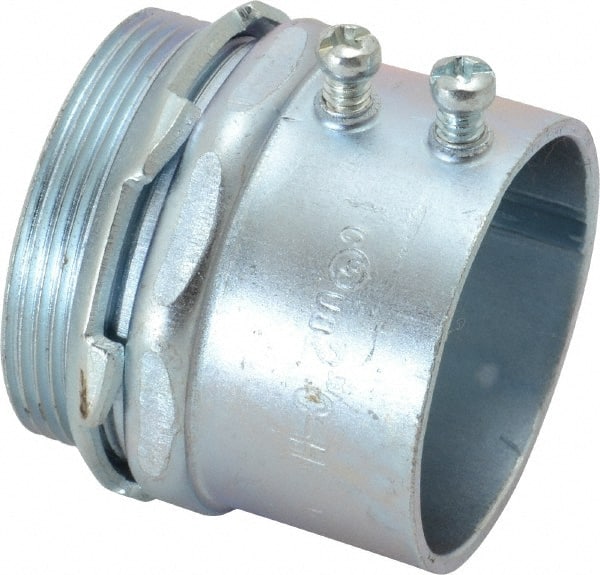 Cooper Crouse-Hinds 455 Conduit Connector: For EMT, Steel, 2" Trade Size 