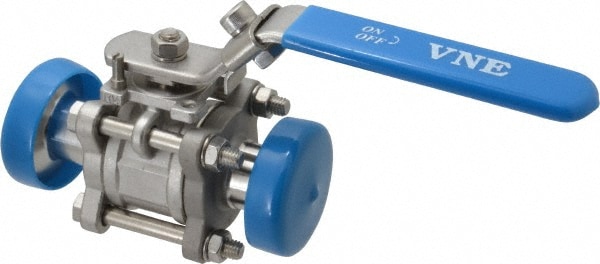 Sanitary Manual Ball Valve: 1" Pipe, Full Port