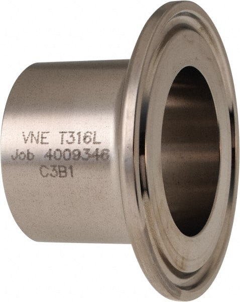VNE EG14AM7-6L1.25 Sanitary Stainless Steel Pipe Welding Ferrule: 1-1/4", Clamp Connection 