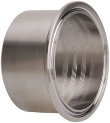 Sanitary Stainless Steel Pipe Recessless Ferrule (Expanding): 2", Clamp Connection