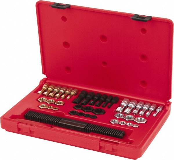 Tap & Die Set: 1/4-20 to 9/16-18 Taps, 1/4-20 to 5/8-18 Dies, Metric Coarse, Metric Fine, UNC & UNF