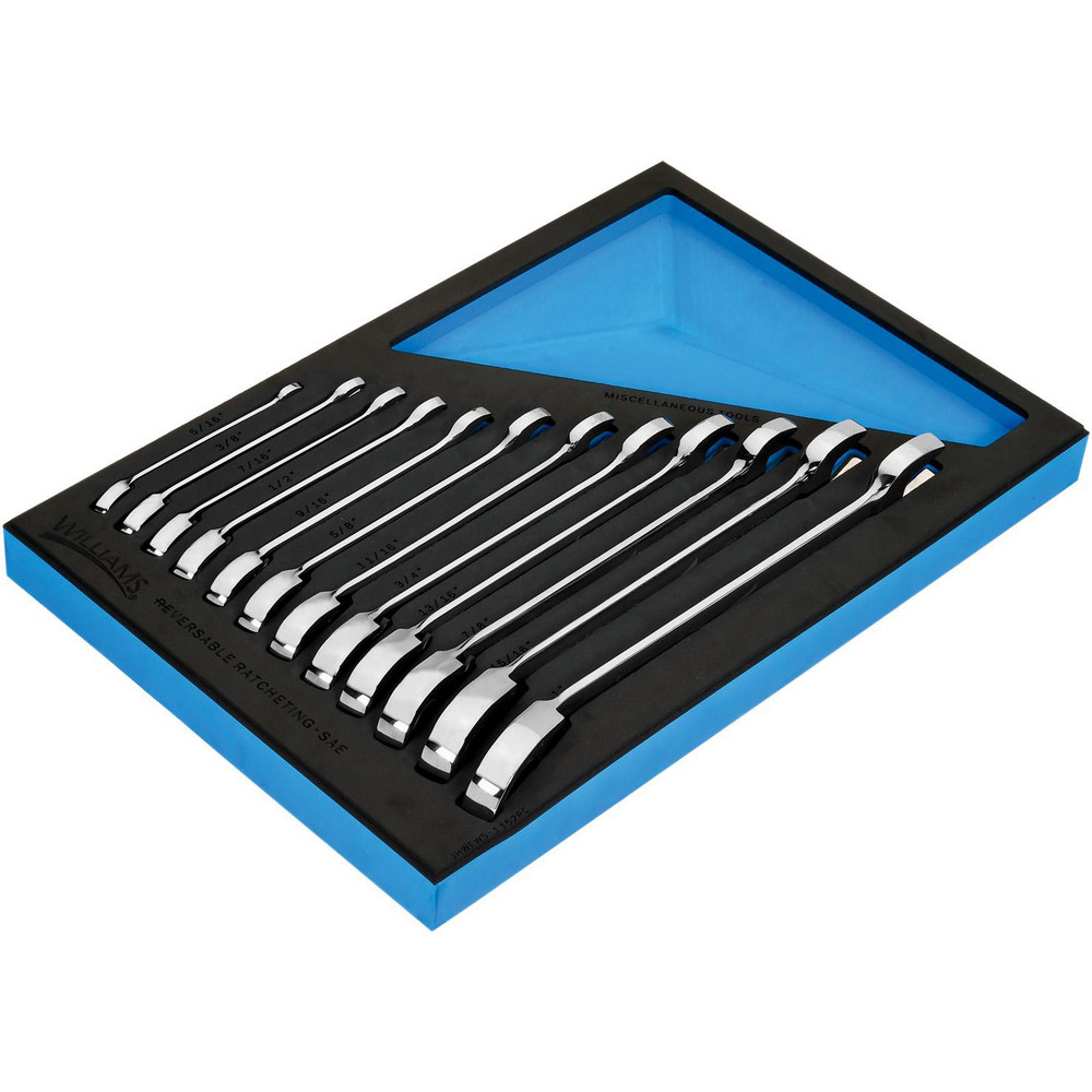 Williams Combination Wrench Set 12 Pc, 5/16 in 1 in Wrench, Inch