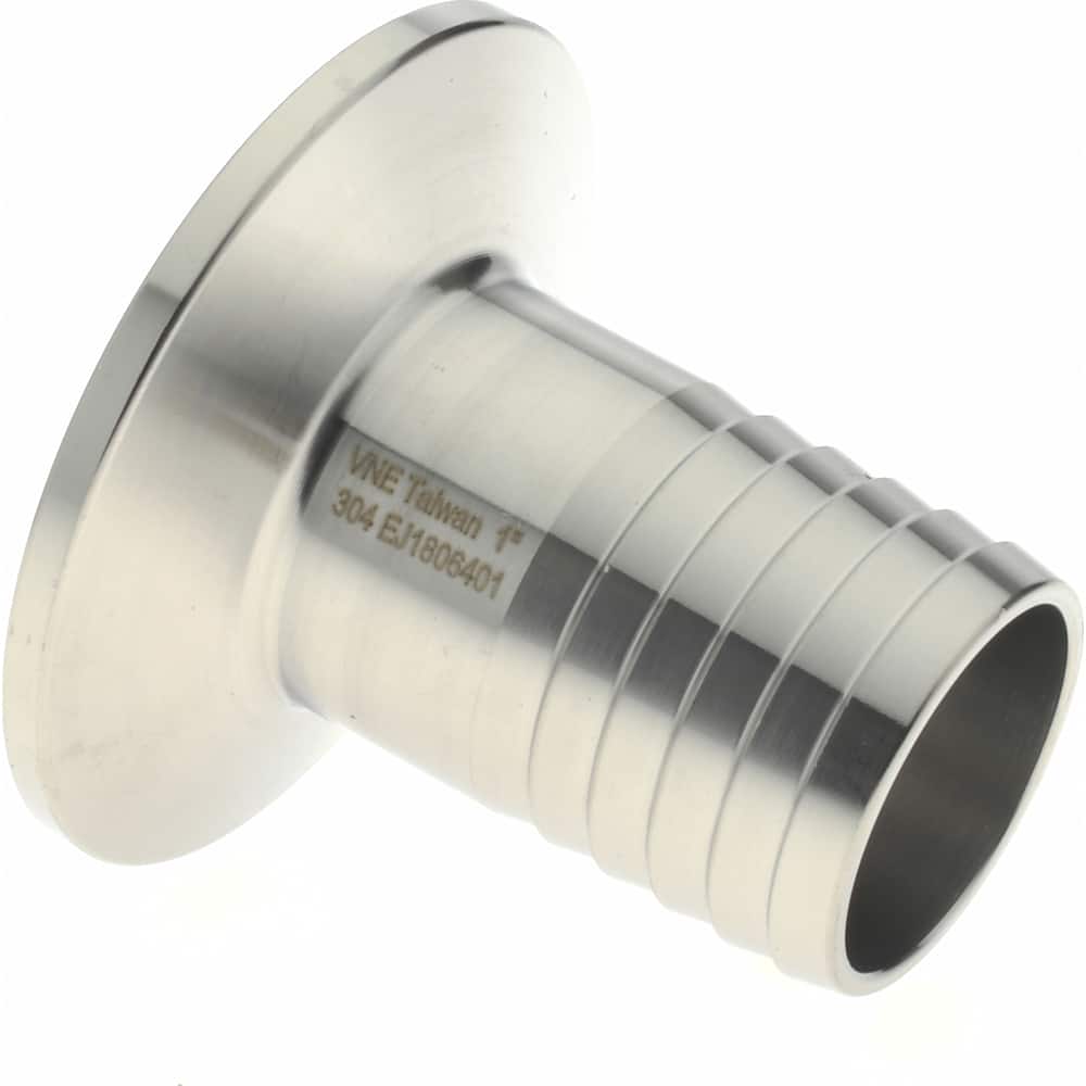 VNE EG14RT1.0 Sanitary Stainless Steel Pipe Rubber Hose Adapter: 1", Clamp Connection 