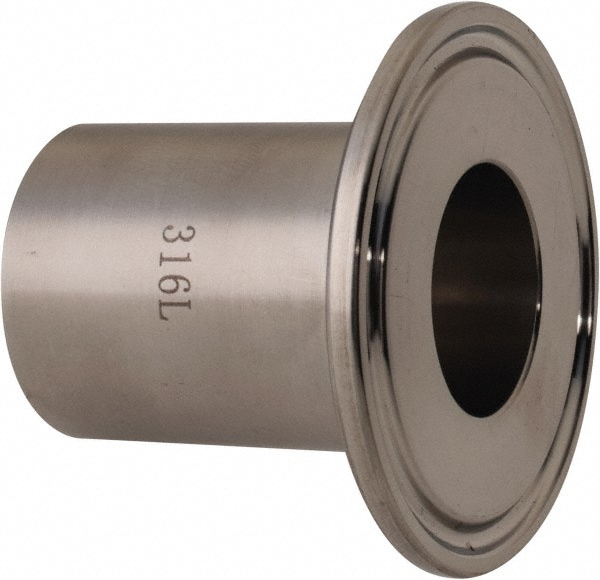 VNE EG14W-6L1.0 Sanitary Stainless Steel Pipe Tank Welding Ferrule: 1", Clamp Connection 