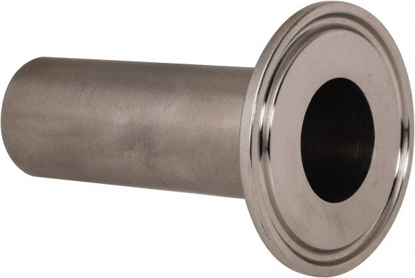 VNE EG14WL1.0 Sanitary Stainless Steel Pipe Long Tank Welding Ferrule: 1", Clamp Connection Image