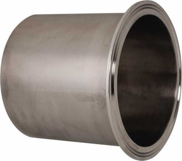 VNE EG14WL4.0 Sanitary Stainless Steel Pipe Long Tank Welding Ferrule: 4", Clamp Connection Image