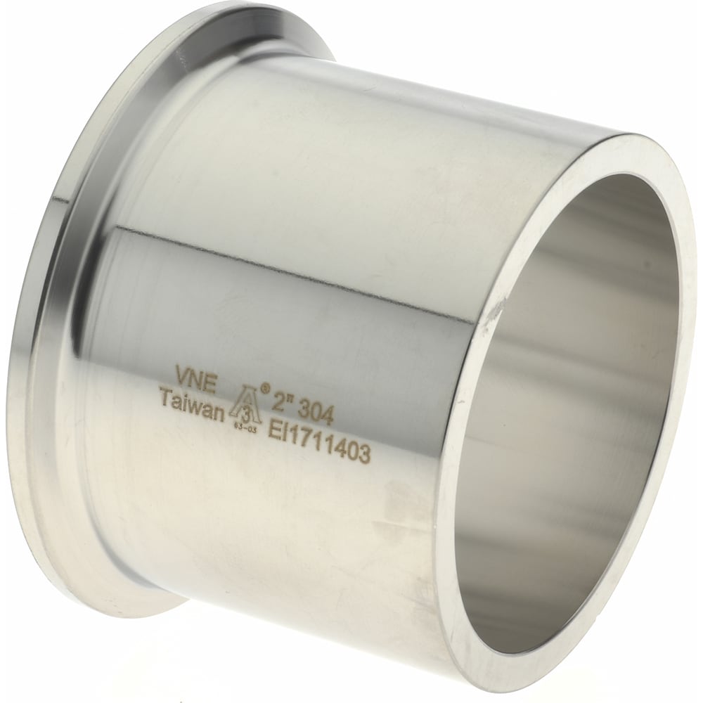 VNE EG14W2.0 Sanitary Stainless Steel Pipe Tank Welding Ferrule: 2", Clamp Connection 